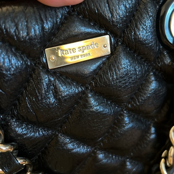 🎉𝐇𝐏!🎉KATE SPADE ♠️ MARYANN BLACK w/GOLD CHUNKY CHAIN HARDWARE - Picture 8 of 9